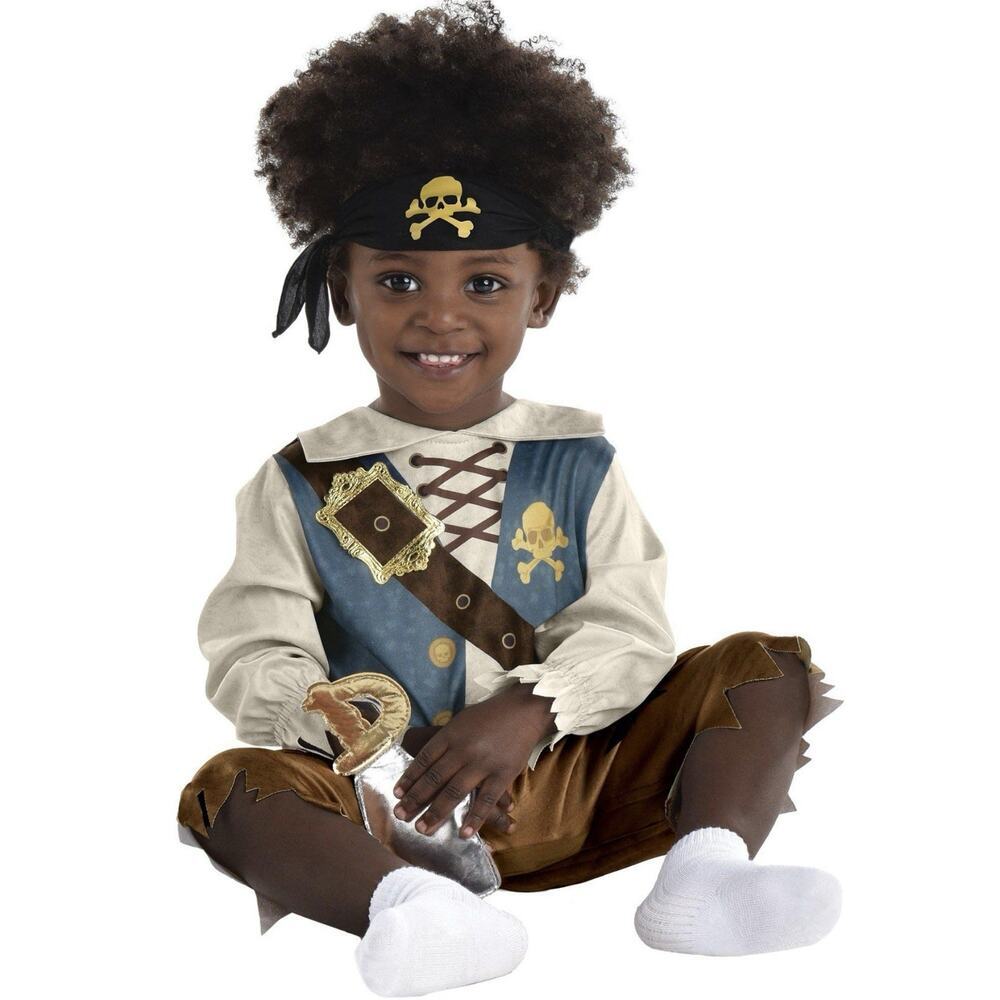 Infant Shipwrecked Costume Blue & Brown Baby Outfit 0-6 Months Halloween NWT
